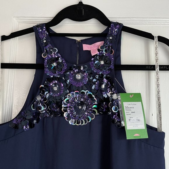 Lilly Pulitzer Celsea Shift Dress XS True Navy NWT - Picture 7 of 9
